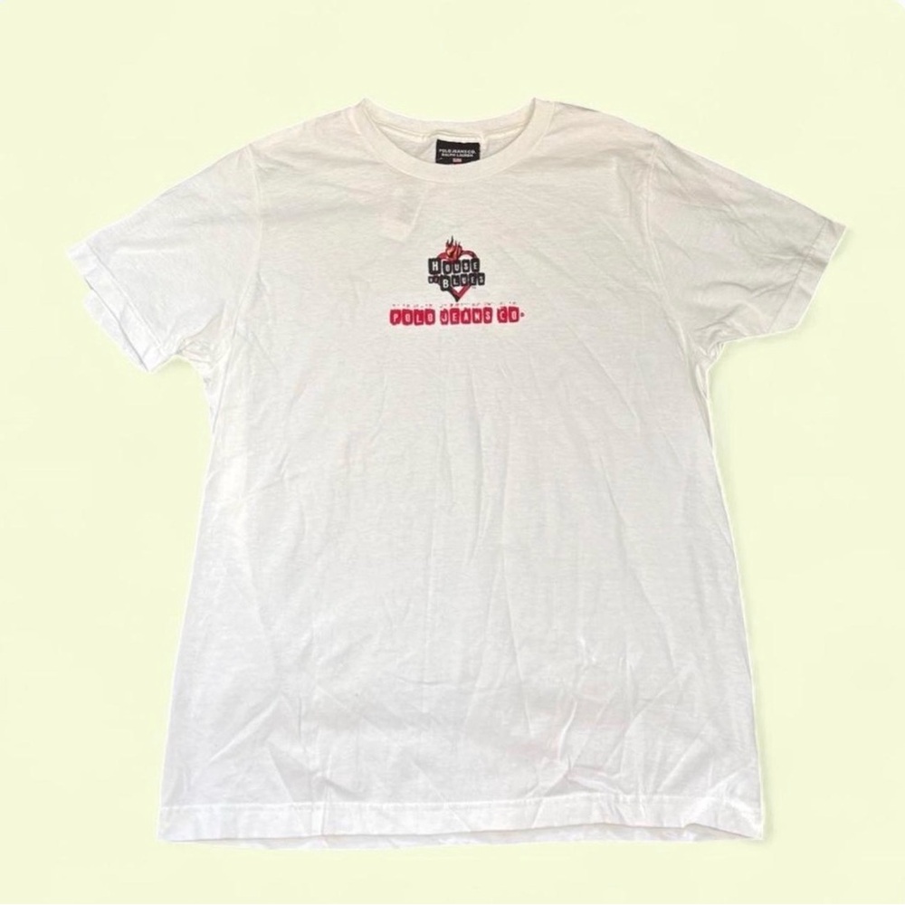 Polo by Ralph Lauren White Crewneck Tee with Small Red Logo